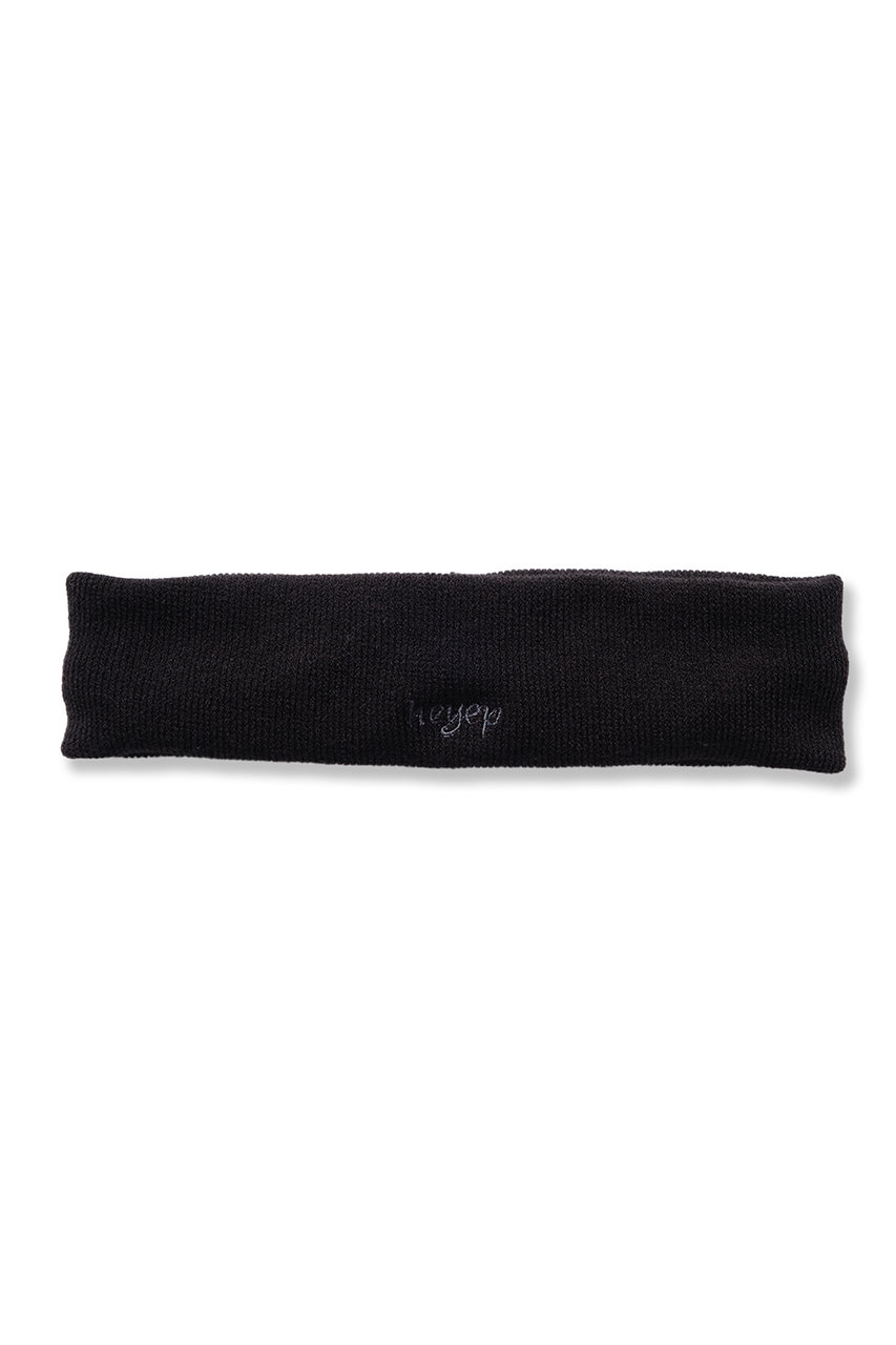 ヘイップ/heyepのKnit Logo Hairband(ブラック/hp11925)