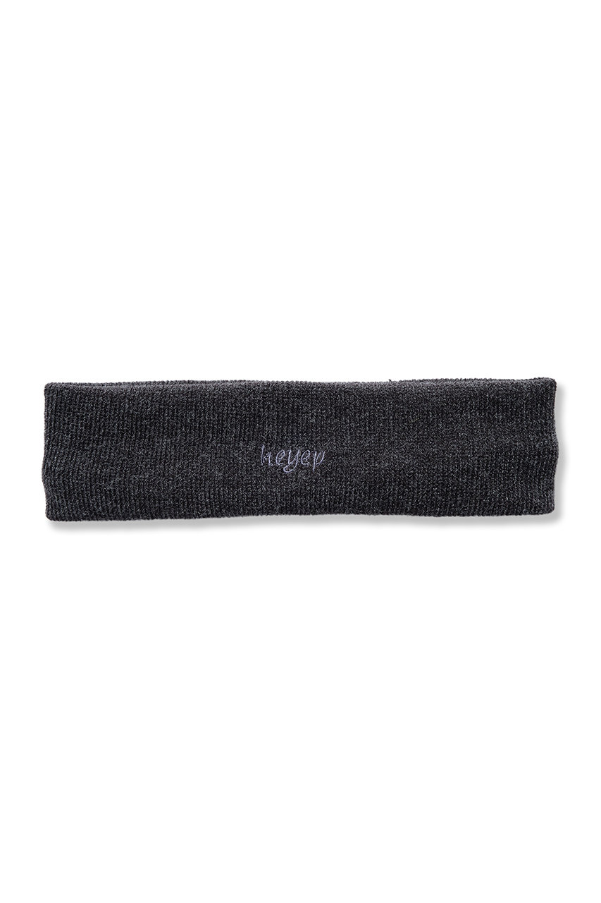 ヘイップ/heyepのKnit Logo Hairband(グレー/hp11925)