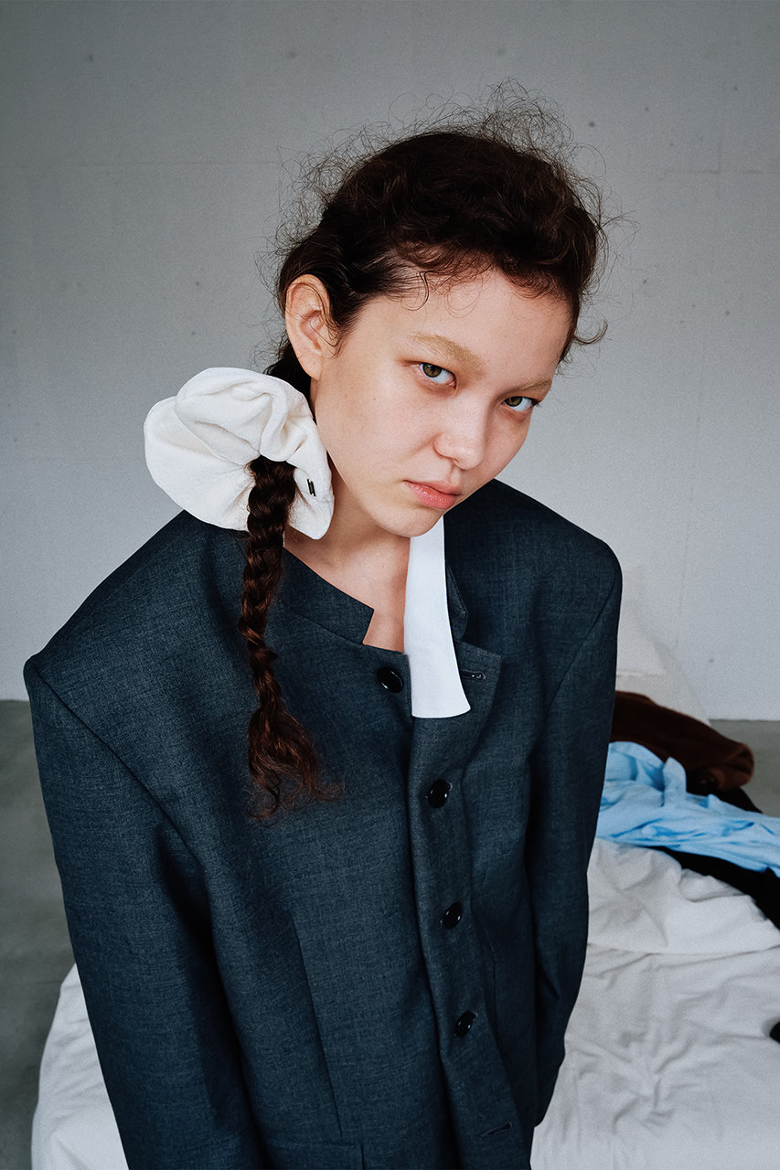 ヘイップ/heyepのVelour Heart Scrunchie-Medium(ホワイト/hp11125)