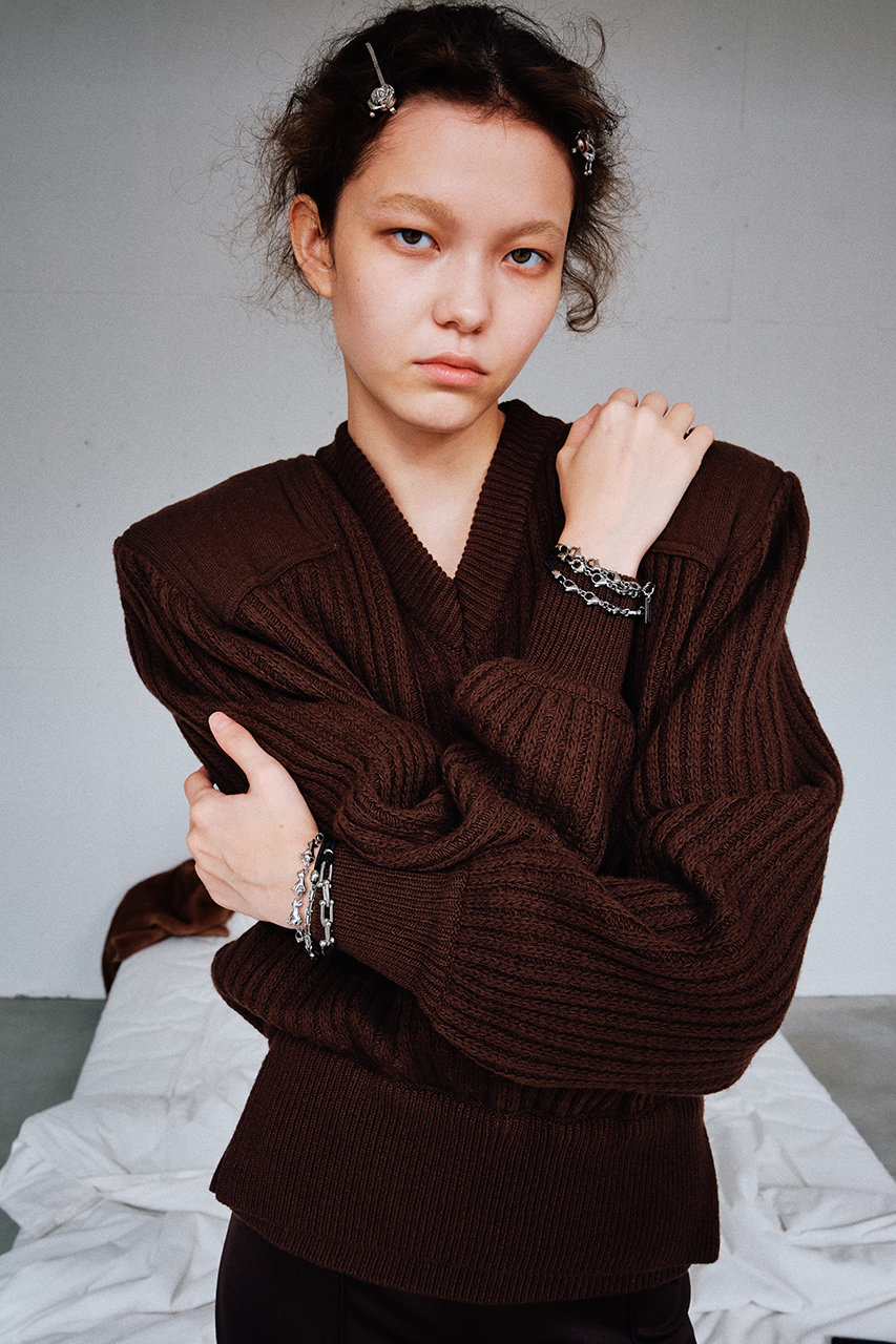 heyep(ヘイップ)｜Cat＆Metal Parts Hair Ties(3P Set)/シルバー の