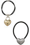 Heart Charm Hair Ties(2P Set) ヘイップ/heyep ブラック