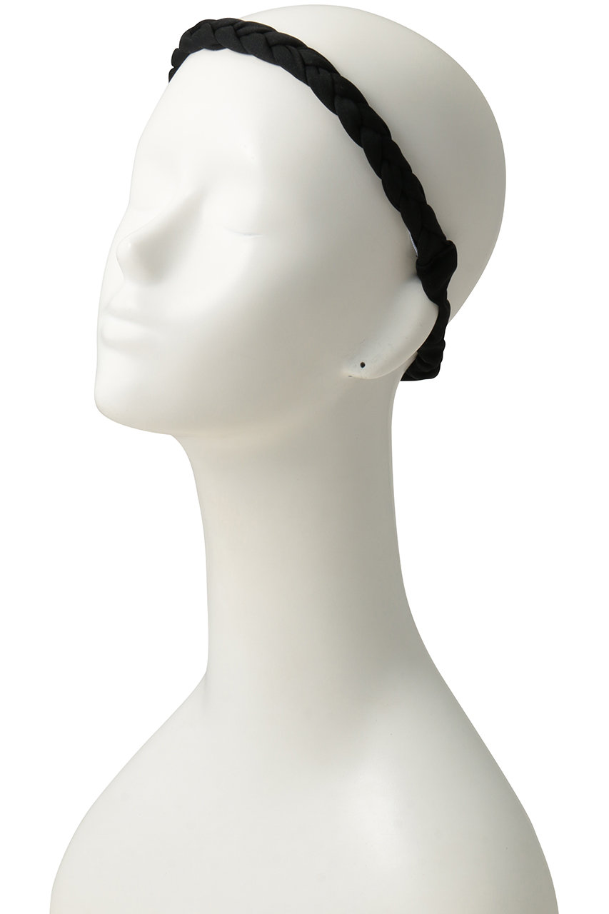 heyep(ヘイップ)｜Silk Knit Braided Headband/ブラック の通販