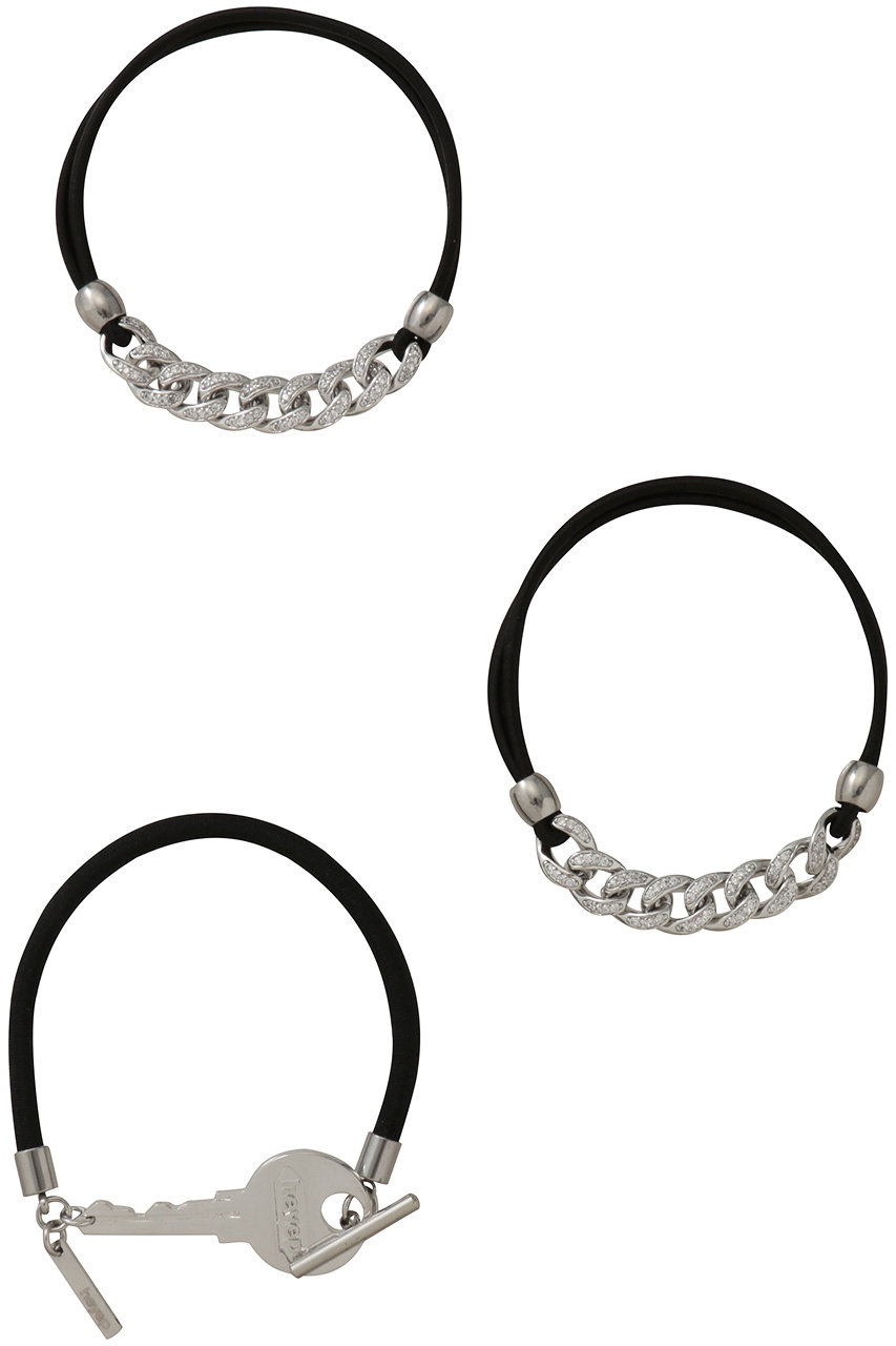 heyep(ヘイップ)｜Mixed Motif Hair Ties（3P Set）/シルバー の通販