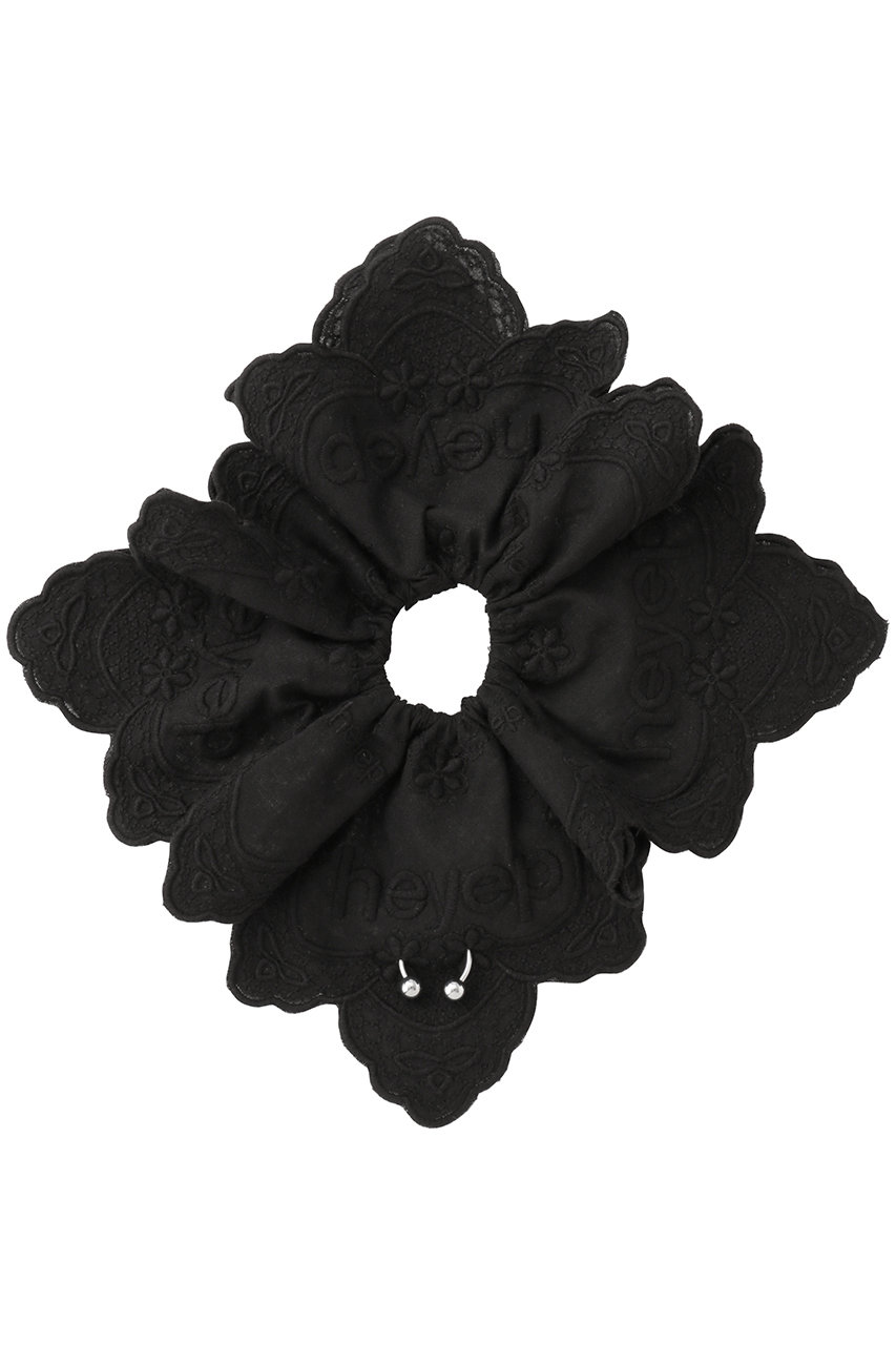 ヘイップ/heyepのPierced Lace Scrunchie(ブラック/hp04426)