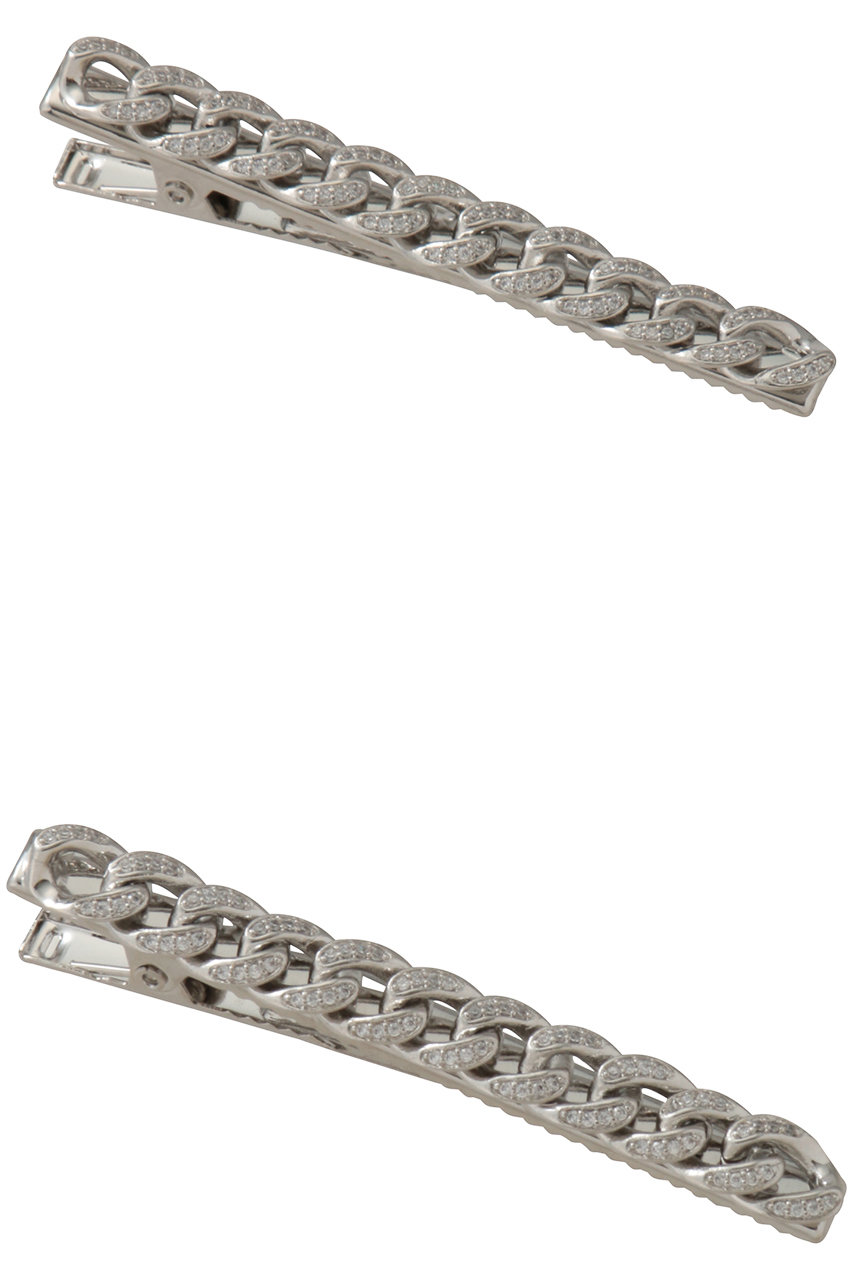 ヘイップ/heyepのCrystal Chain Hair Clips（2P Set）(シルバー/hp06526)