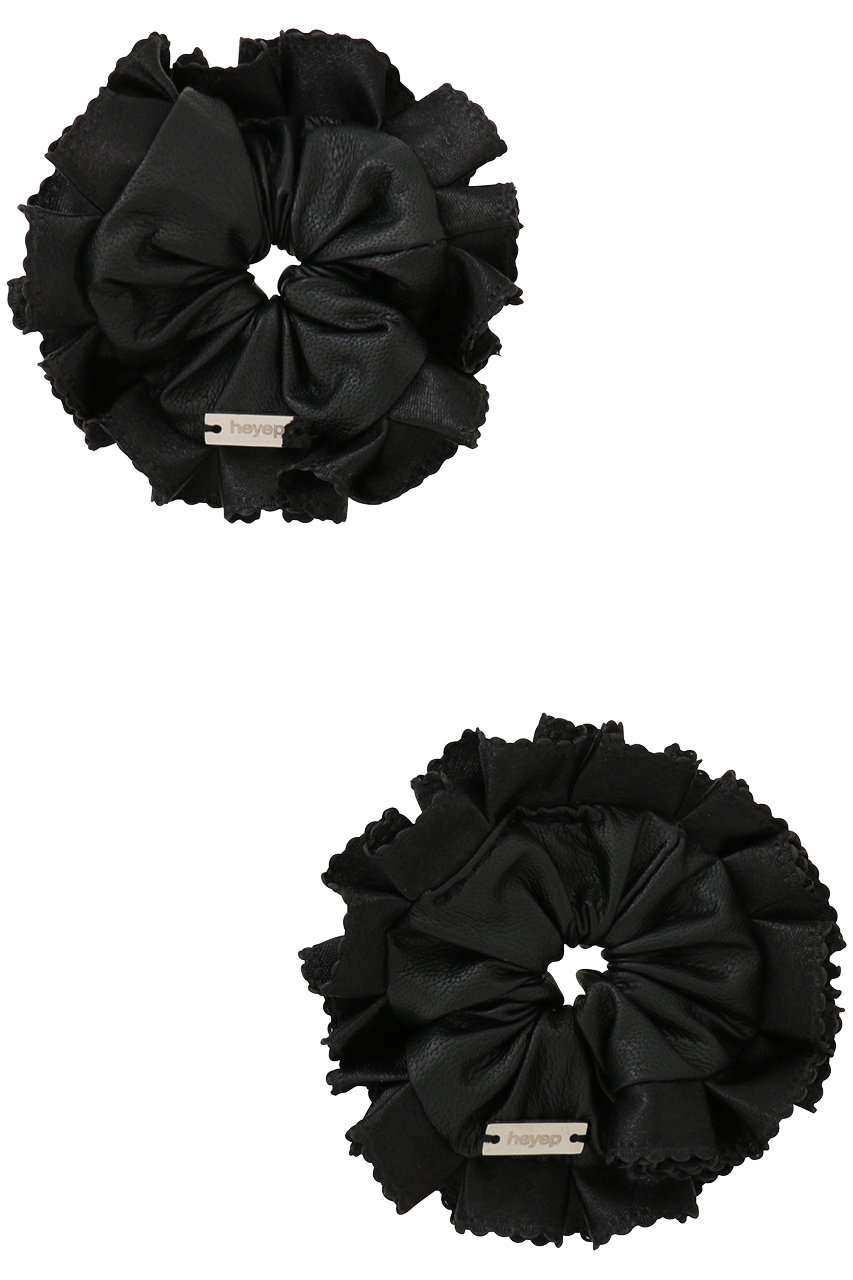heyep Mixed Scrunchie（2P Set） (ブラック, F) ヘイップ ELLE SHOP