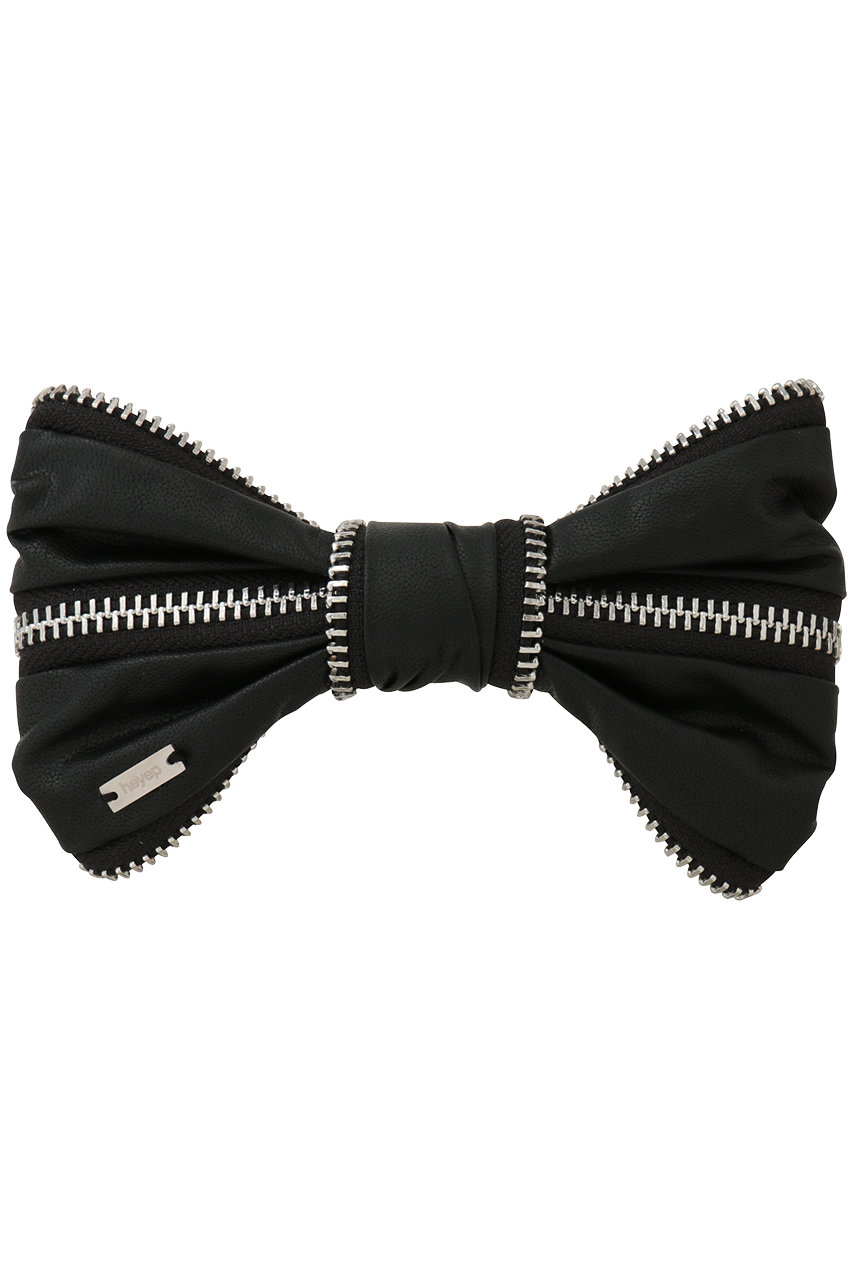 heyep Zip Ribbon Barrette (ブラック, F) ヘイップ ELLE SHOP