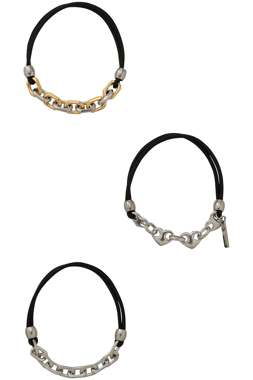 heyep Heart Link Hair Tie（3P Set） (ブラック, F) ヘイップ ELLE SHOP