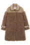 FAUX FUR ANGE L COAT レモンプレット/Lemonplet BROWN