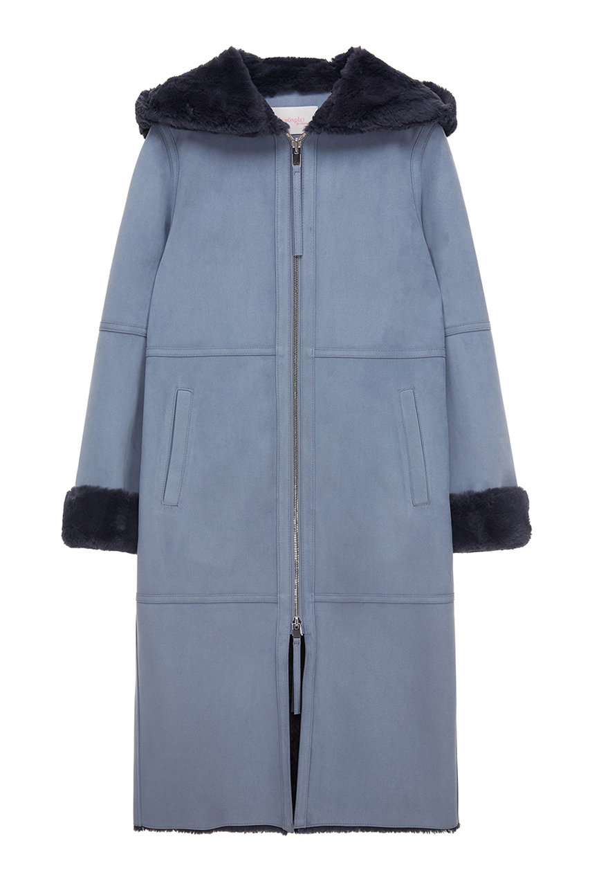 レモンプレット/LemonpletのFAUX FUR LOMPER HOODED COAT(ASHLEY BLUE&RABBIT/LCT010KRFKF)