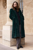 FAUX FUR LAON HOODED MAXI COAT