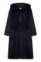 FAUX FUR LAON HOODED MAXI COAT レモンプレット/Lemonplet NAVY