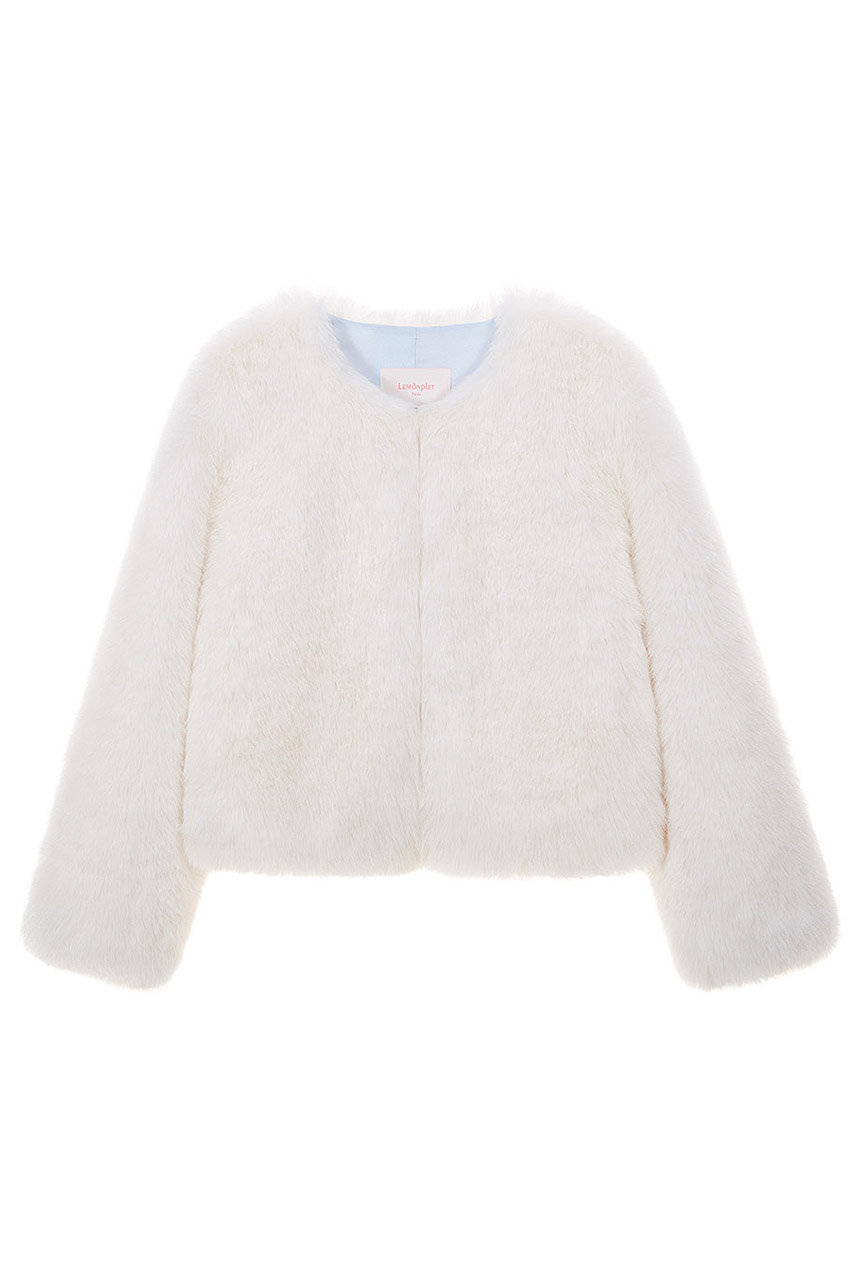 レモンプレット/LemonpletのFAUX FUR HORA SHORT JACKET(IVORY/LJK029KRFKF)