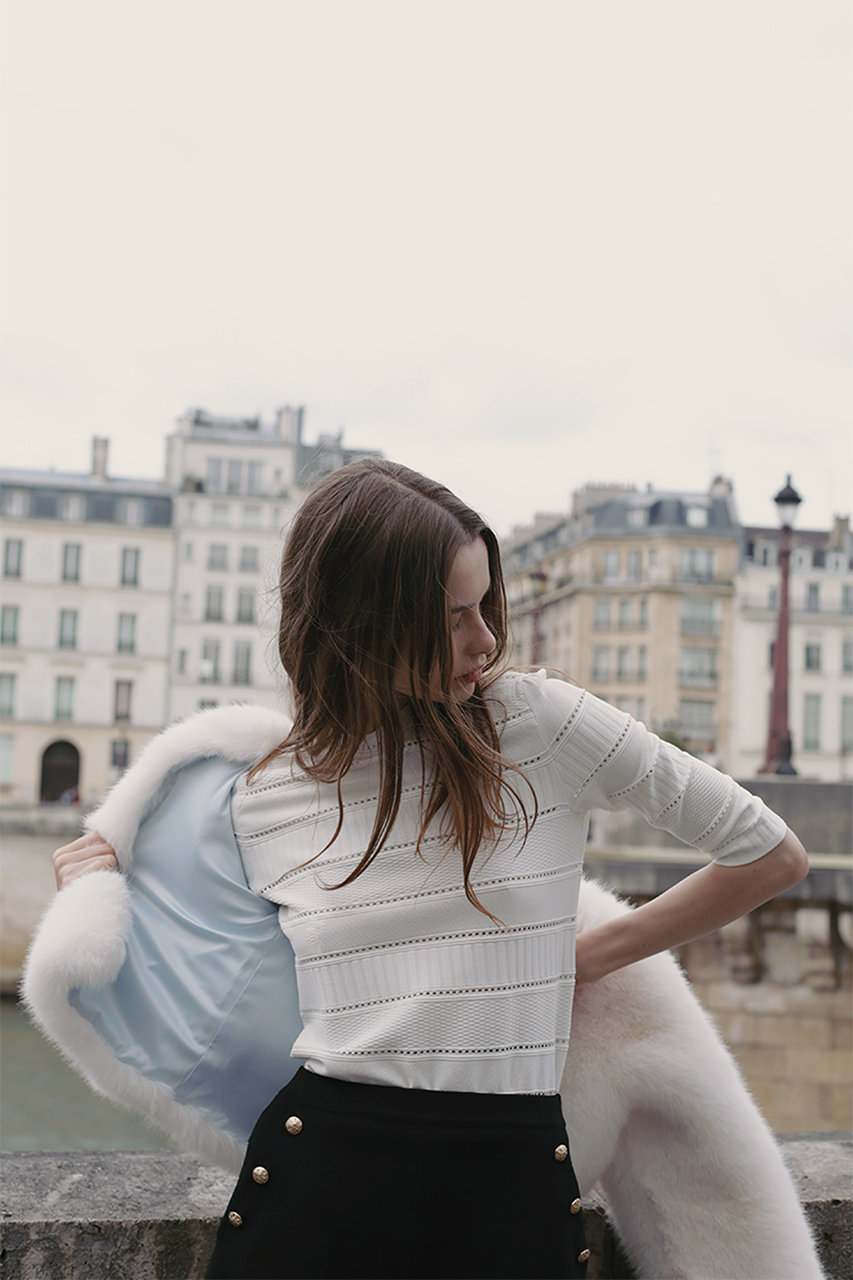 Lemonplet(レモンプレット)｜FAUX FUR HORA SHORT JACKET/SNOW WHITE