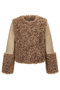 FAUX FUR FURRY JACKET レモンプレット/Lemonplet BROWN