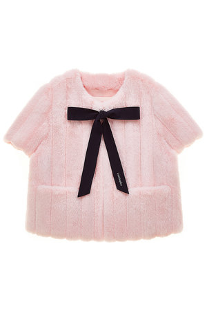 レモンプレット/LemonpletのFAUX FUR HALF SLEEVED JACKET(110800/110801)