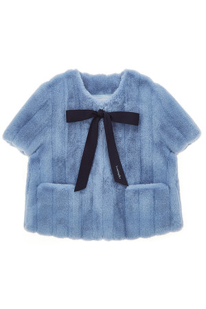 レモンプレット/LemonpletのFAUX FUR HALF SLEEVED JACKET(110800/110801)