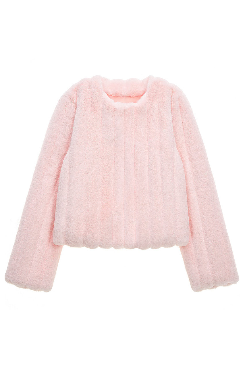 レモンプレット/LemonpletのFAUX FUR JUE SHORT JACKET(PINK/LJK020KRFKF)