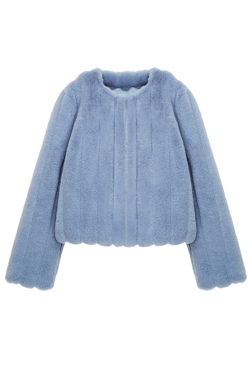 レモンプレット/LemonpletのFAUX FUR JUE SHORT JACKET(ASHLEY BLUE/LJK020KRFKF)