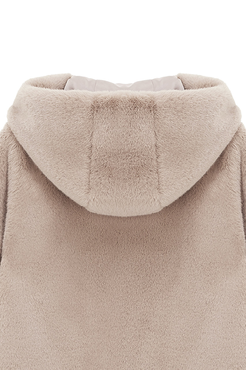 Lemonplet(レモンプレット)｜FAUX FUR BIEN HOODED SHORT JACKET/BEIGE