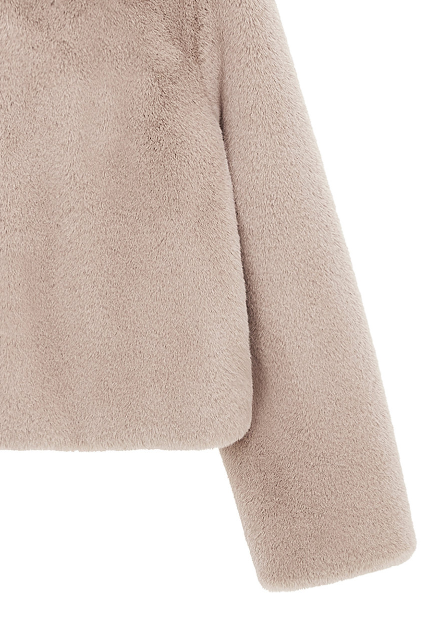 Lemonplet(レモンプレット)｜FAUX FUR BIEN HOODED SHORT JACKET/BEIGE
