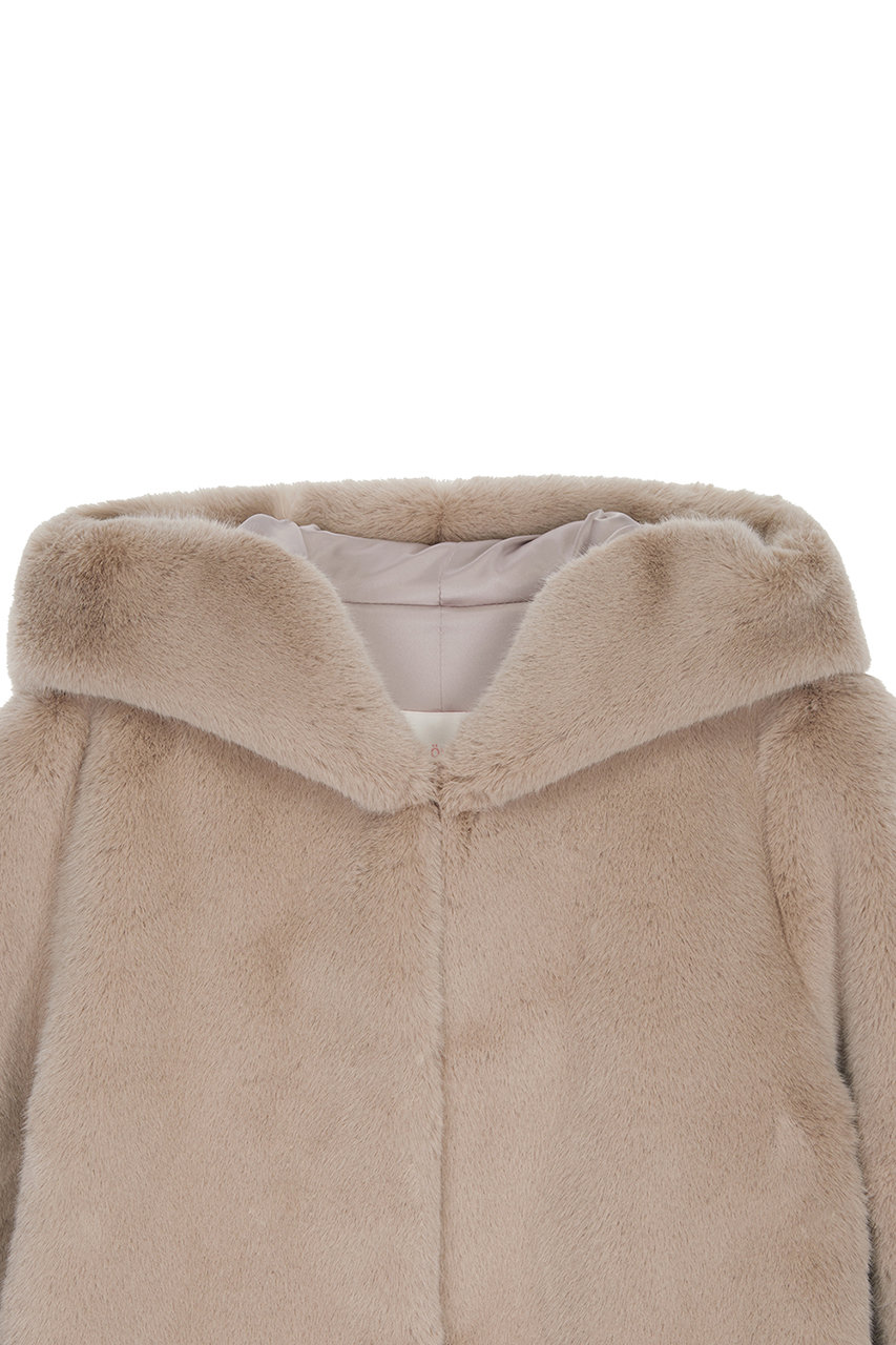 Lemonplet(レモンプレット)｜FAUX FUR BIEN HOODED JACKET/BEIGE の