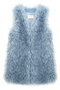 FAUX FUR KUN MG VEST レモンプレット/Lemonplet ASHLEY BLUE