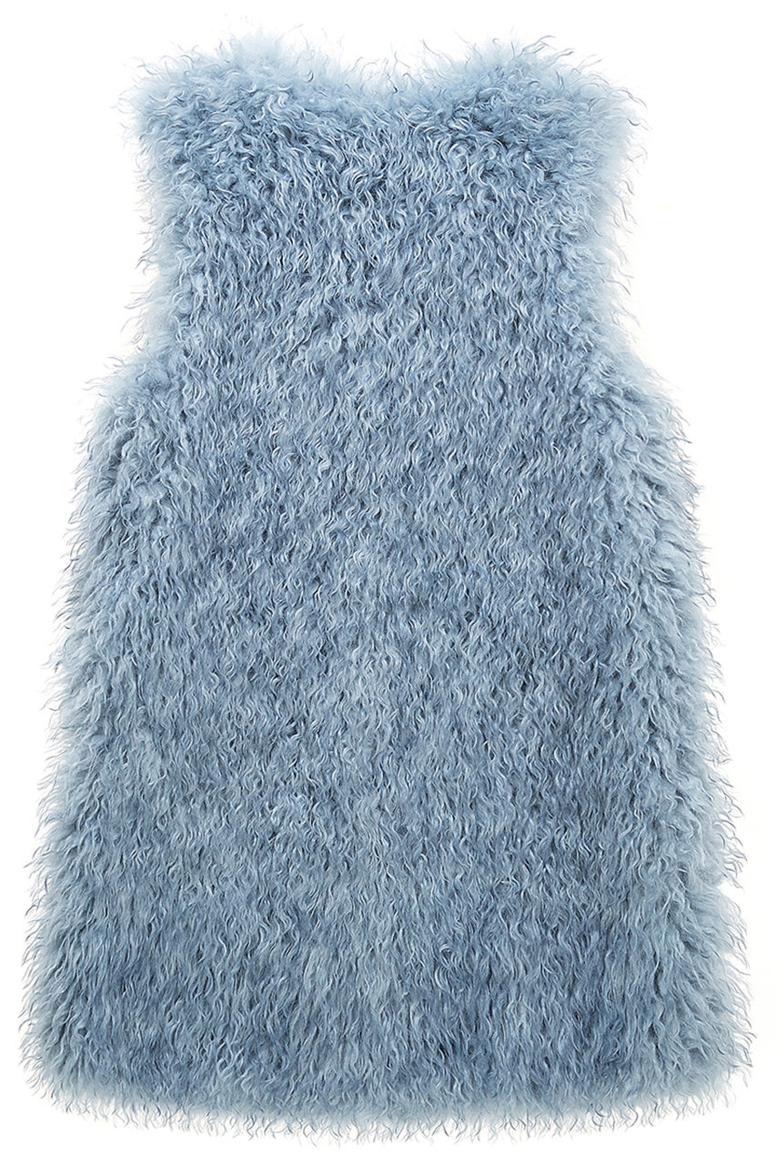 Lemonplet(レモンプレット)｜FAUX FUR KUN MG VEST/ASHLEY BLUE の通販
