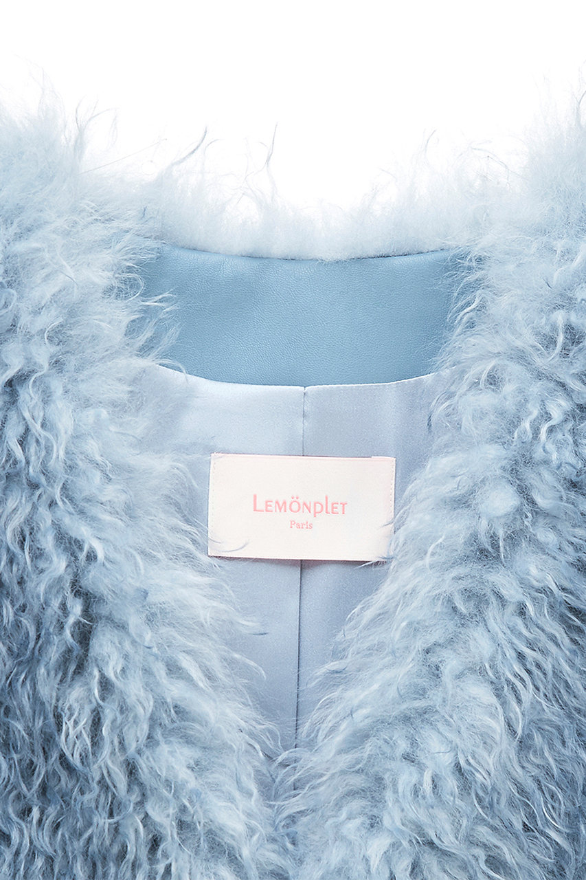 Lemonplet(レモンプレット)｜FAUX FUR KUN MG VEST/ASHLEY BLUE の通販