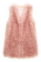 FAUX FUR KUN MG VEST レモンプレット/Lemonplet ROSE