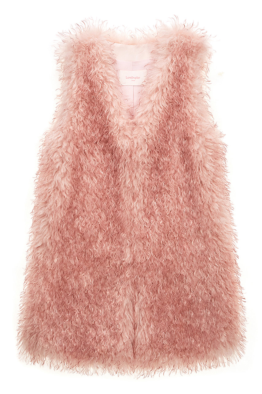 レモンプレット/LemonpletのFAUX FUR KUN MG VEST(ROSE/LVT020KRFKF)