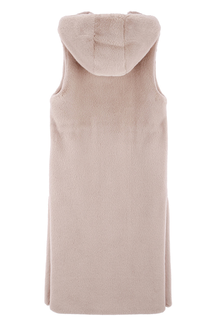 Lemonplet(レモンプレット)｜FAUX FUR LAON HOODED MAXI VEST/BEIGE の