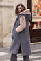 FAUX FUR LAON HOODED MAXI VEST レモンプレット/Lemonplet