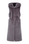 FAUX FUR LAON HOODED MAXI VEST レモンプレット/Lemonplet