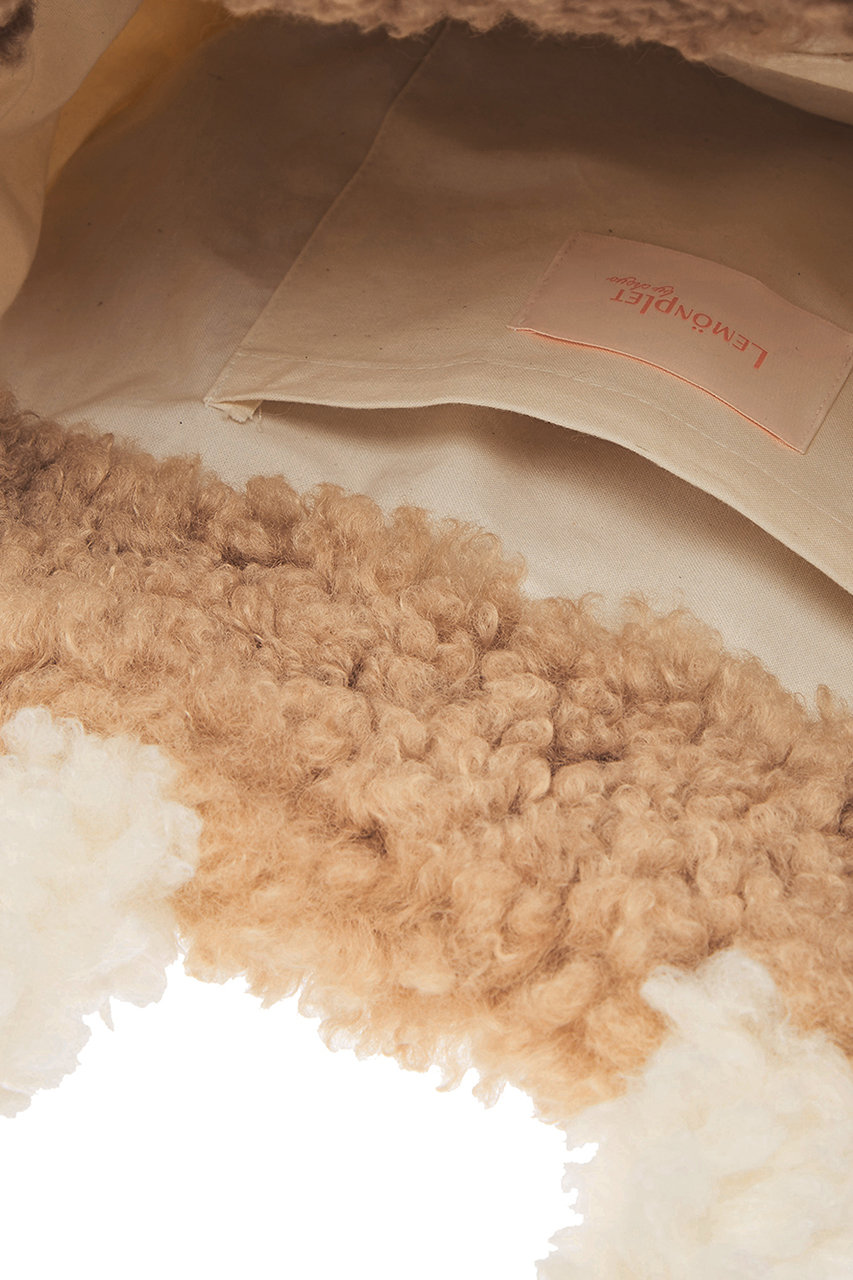 Lemonplet(レモンプレット)｜FAUX FUR PHRYNE ECO BAG/BEIGE&CREAM の