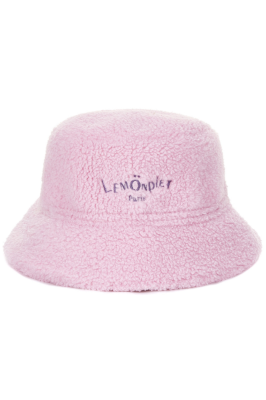 レモンプレット/LemonpletのFAUX FUR BUCKET HAT WITH LEMONPLET LOGO(LAVENDER/LAC026KRACC)