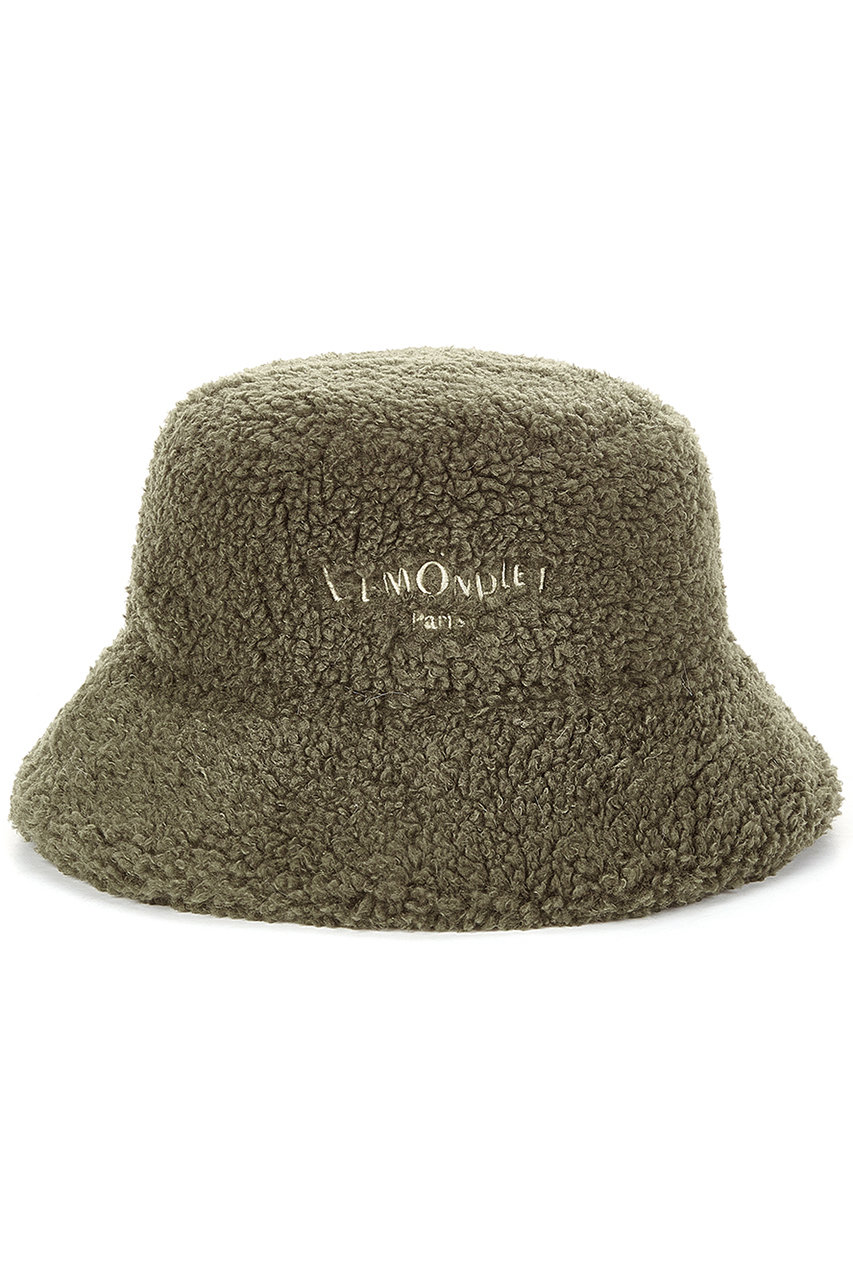 レモンプレット/LemonpletのFAUX FUR BUCKET HAT WITH LEMONPLET LOGO(KHAKI/LAC026KRACC)