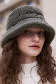 FAUX FUR BUCKET HAT WITH LEMONPLET LOGO