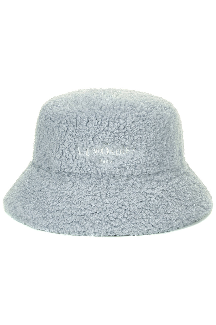 レモンプレット/LemonpletのFAUX FUR BUCKET HAT WITH LEMONPLET LOGO(BLUE/LAC026KRACC)