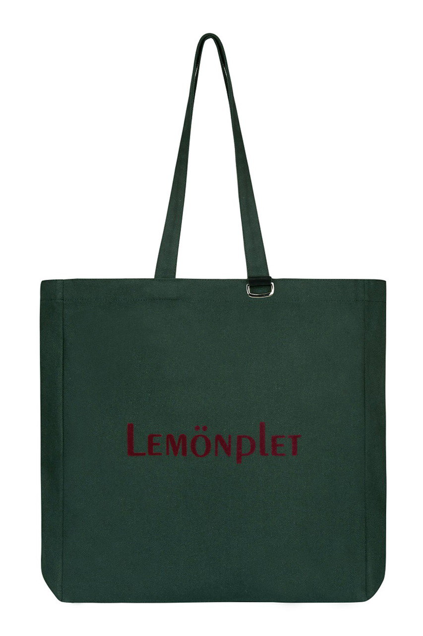 Lemonplet LUMI LOGO CANVAS BAG (フォレストグリーン & ボルドー, ONE SIZE) レモンプレット ELLE SHOP Lemonplet LUMI LOGO CANVAS BAG (フォレストグリーン & ボルドー, ONE SIZE) レモンプレット ELLE SHOP