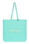 LUMI  LOGO CANVAS BAG レモンプレット/Lemonplet TURQUOISE & IVORY
