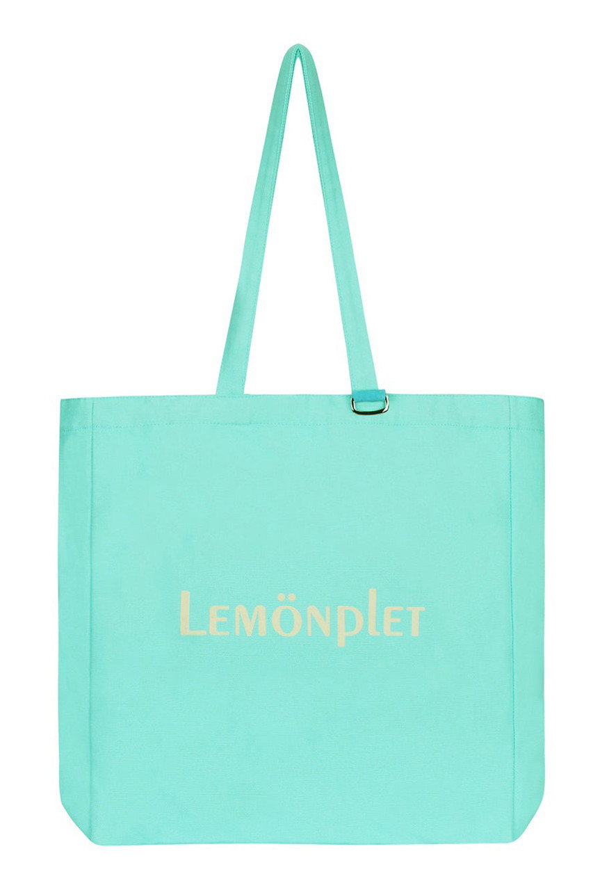 Lemonplet LUMI LOGO CANVAS BAG (TURQUOISE & IVORY, ONE SIZE) レモンプレット ELLE SHOP Lemonplet LUMI LOGO CANVAS BAG (TURQUOISE & IVORY, ONE SIZE) レモンプレット ELLE SHOP