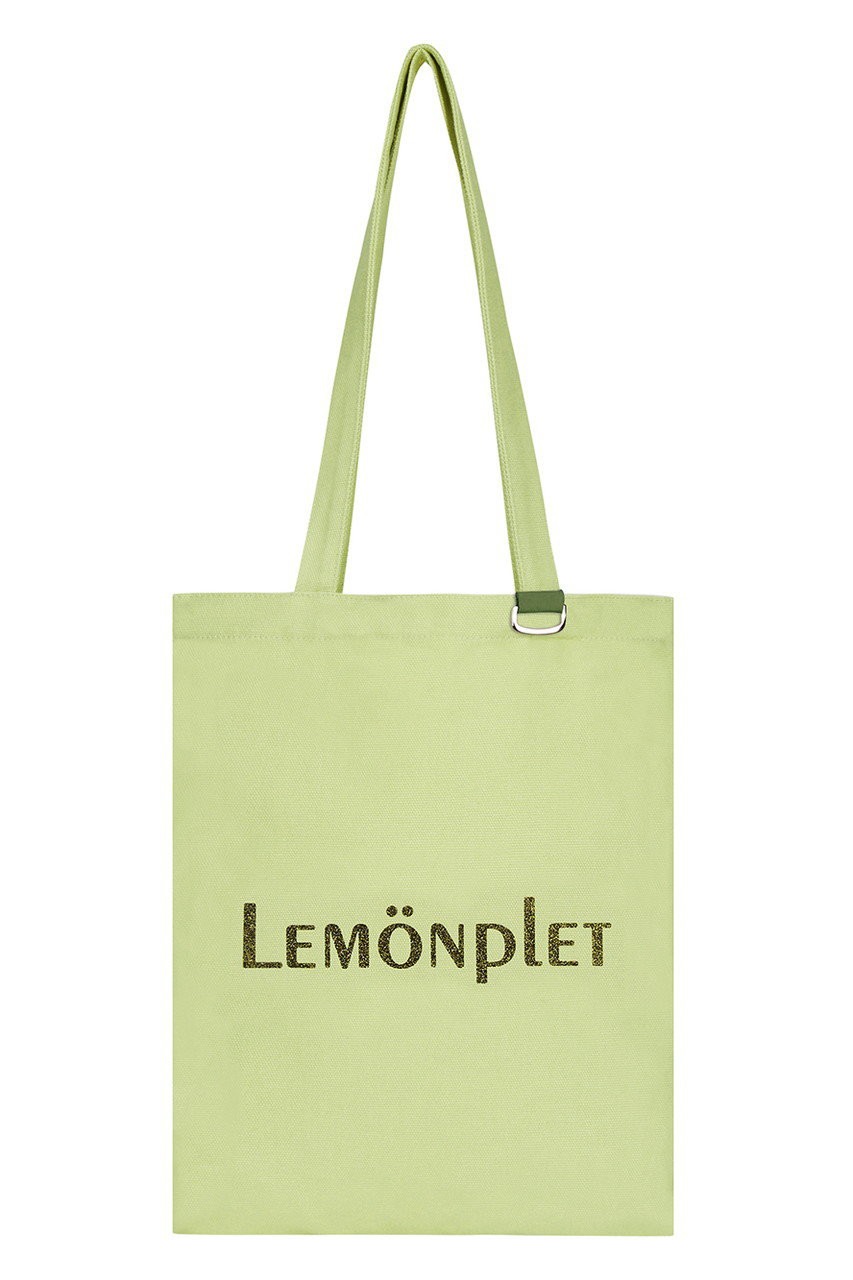 Lemonplet LUMIE GLITTER LOGO CANVAS BAG (GREEN TEA & KHAKI, ONE SIZE) レモンプレット ELLE SHOP Lemonplet LUMIE GLITTER LOGO CANVAS BAG (GREEN TEA & KHAKI, ONE SIZE) レモンプレット ELLE SHOP