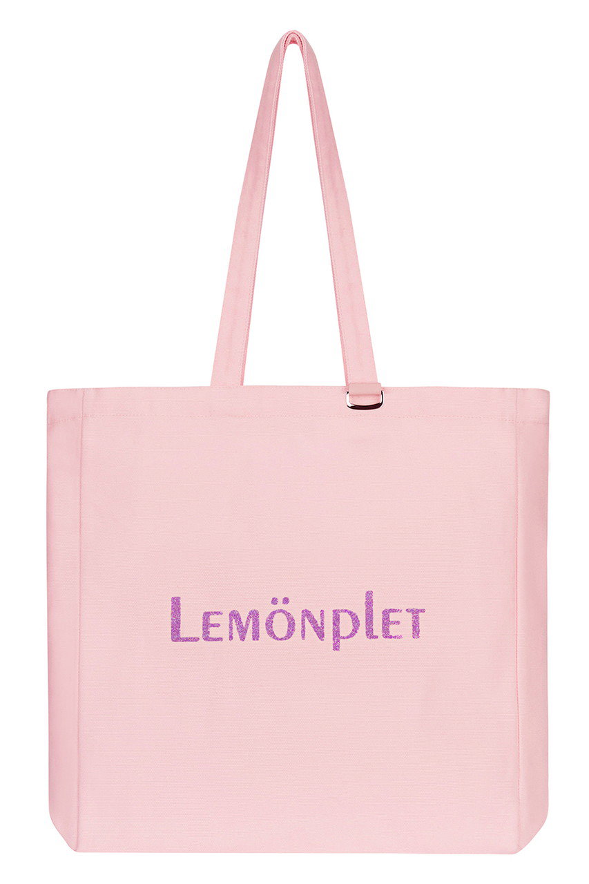 レモンプレット/LemonpletのLUMI GLITTER LOGO CANVAS BAG(クレドールピンク＆ラベンダー/LAC013KRACC)