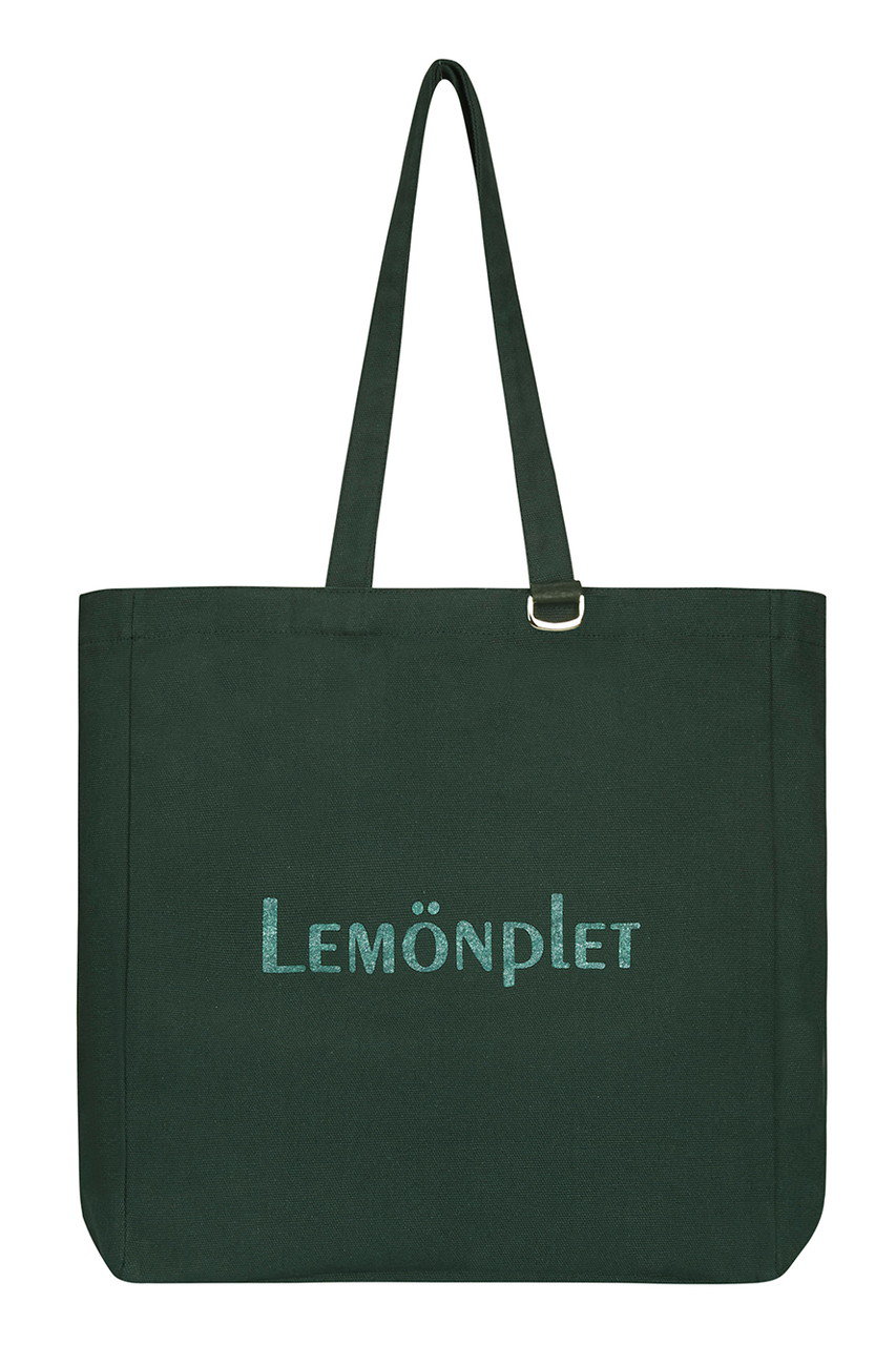 レモンプレット/LemonpletのLUMI GLITTER LOGO CANVAS BAG(フォレストグリーン＆ターコイズ/LAC013KRACC)