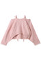 KNIT VIVI RIBBON DETAIL  TOP レモンプレット/Lemonplet ピンク