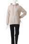 KNIT BEGE HOODED TOP レモンプレット/Lemonplet