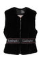 FAUX FUR SOURCE VEST レモンプレット/Lemonplet ブラック