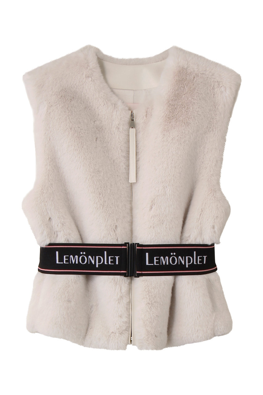 Lemonplet FAUX FUR SOURCE VEST (アイボリー, M) レモンプレット ELLE SHOP Lemonplet FAUX FUR SOURCE VEST (アイボリー, M) レモンプレット ELLE SHOP