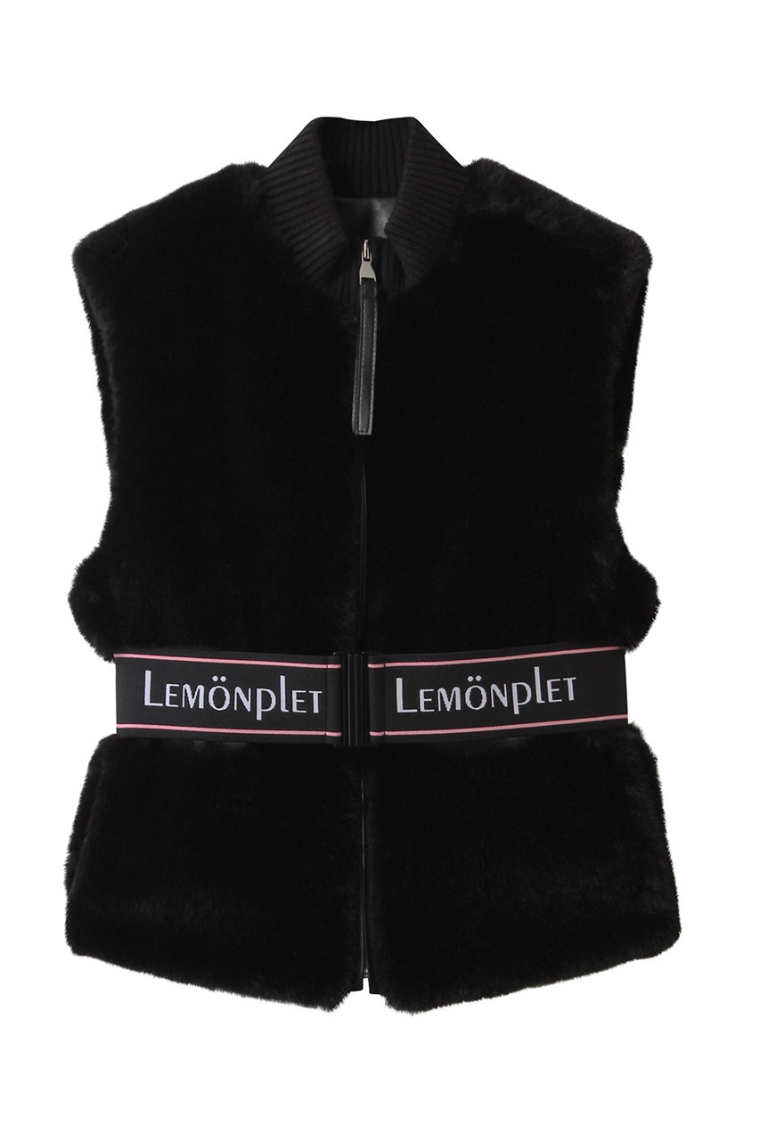 Lemonplet FAUX FUR SOU VEST (ブラック, L) レモンプレット ELLE SHOP Lemonplet FAUX FUR SOU VEST (ブラック, L) レモンプレット ELLE SHOP